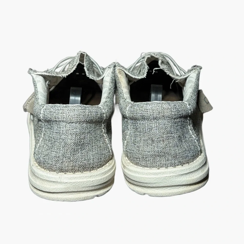 Hey Dude Wally Linen Light Grey Casual Shoes Mens US‎ 10